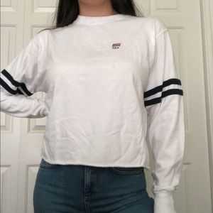 long sleeve US crop top